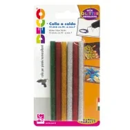 Colla Termofusibile in Stick Deco CWR - 10 cm - 12071 (Assortiti Glitterati Conf. 12)