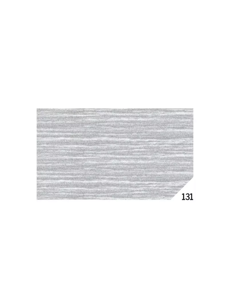 Carta Crespa Rex Sadoch - 50x150 cm - 60 g - METAL 131 (Argento Conf. 10) Carta Crespa Rex Sadoch - 50x150 cm - 60 g - METAL 131 (Argento Conf. 10)