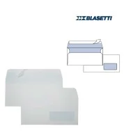 Buste Commerciali Eco Strip Laser Blasetti - 11x23 cm - Taglio Dritto con Strip - Con Finestra - 0157 (Bianco Conf. 500)