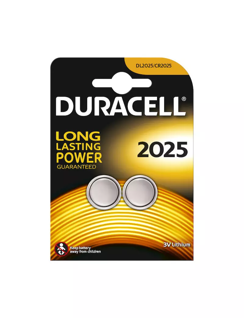 Pila Specialistica Duracell - CR2025 - 3V - DU21B2 (Conf. 2) Pila Specialistica Duracell - CR2025 - 3V - DU21B2 (Conf. 2)