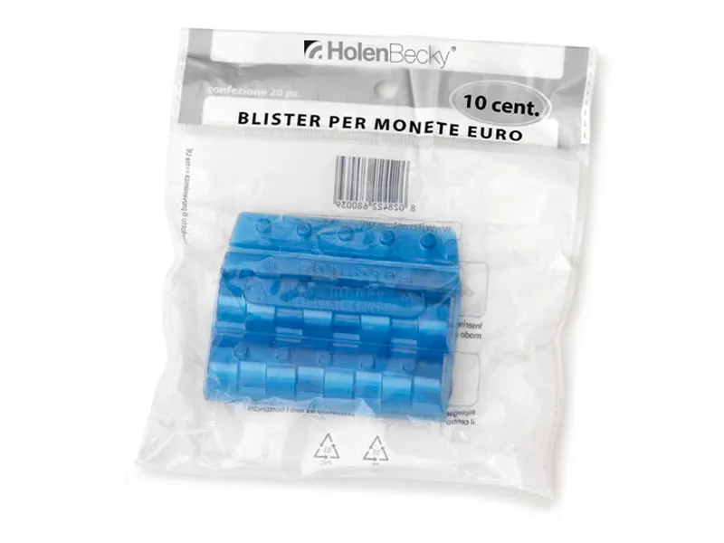 Blister in Plastica per Monete Holenbecky - 10 Centesimi - 40 Monete - 8003/20 (Blu Conf. 20) Blister in Plastica per Monete Holenbecky - 10 Centesimi - 40 Monete - 8003/20 (Blu Conf. 20)