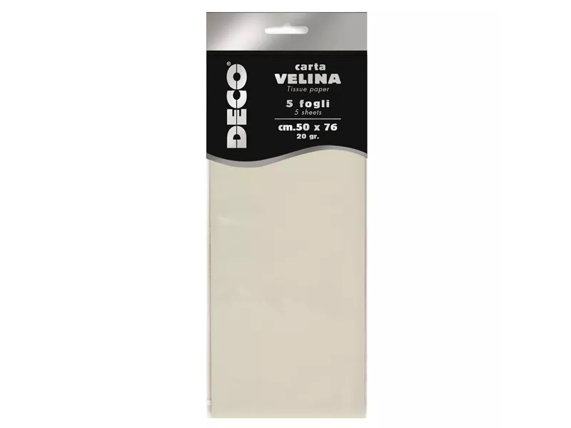 Carta Velina Deco CWR - 50x76 cm - 12283/04 (Avorio Conf. 5) Carta Velina Deco CWR - 50x76 cm - 12283/04 (Avorio Conf. 5)
