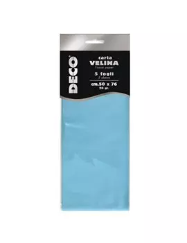 Carta Velina Deco CWR - 50x76 cm - 12283/13 (Azzurro Conf. 5)