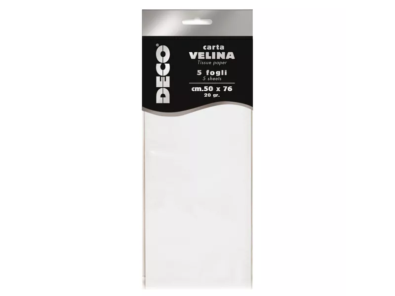 Carta Velina Deco CWR - 50x76 cm - 12295/01 (Bianco Perlato Conf. 5)