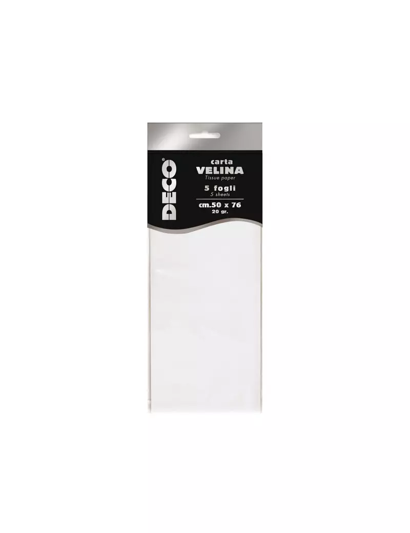 Carta Velina Deco CWR - 50x76 cm - 12295/01 (Bianco Perlato Conf. 5) Carta Velina Deco CWR - 50x76 cm - 12295/01 (Bianco Perlato Conf. 5)