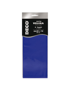 Carta Velina Deco CWR - 50x76 cm - 12283/14 (Blu Conf. 5)