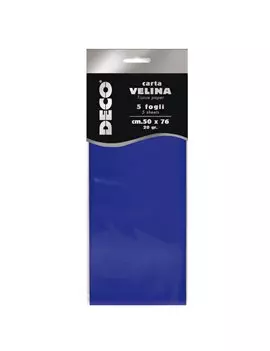 Carta Velina Deco CWR - 50x76 cm - 12283/14 (Blu Conf. 5)