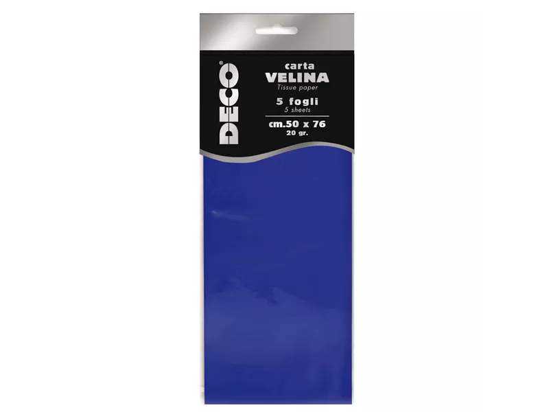 Carta Velina Deco CWR - 50x76 cm - 12283/14 (Blu Conf. 5)