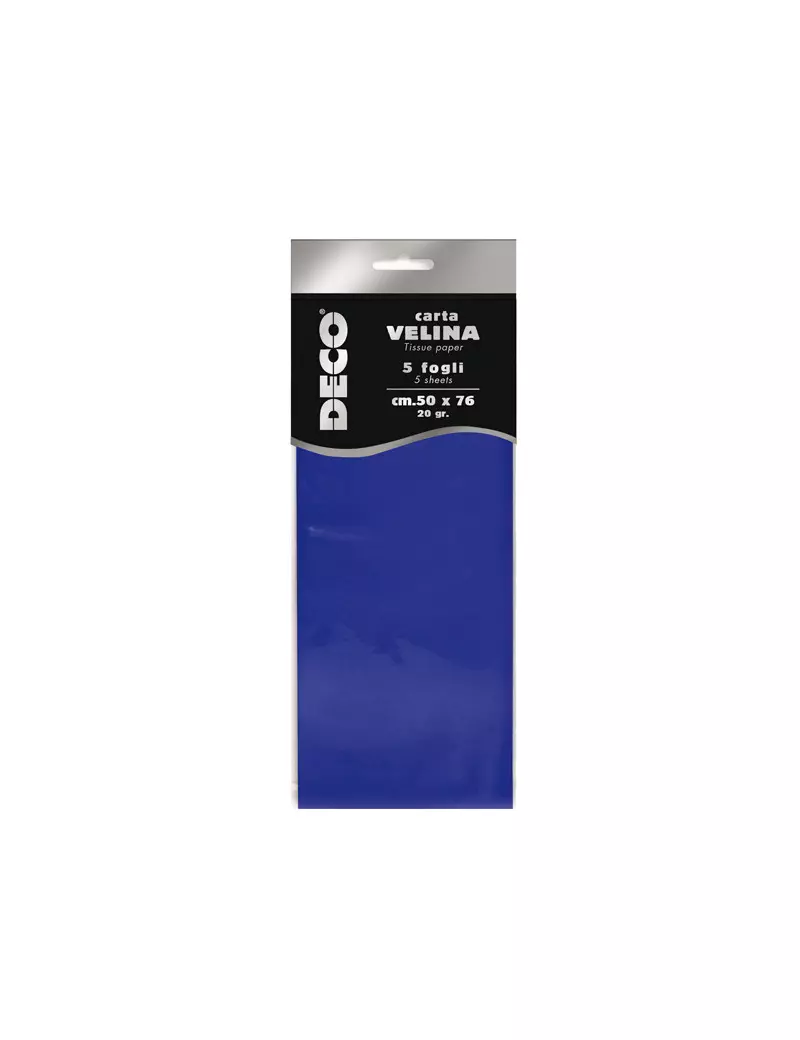 Carta Velina Deco CWR - 50x76 cm - 12283/14 (Blu Conf. 5) Carta Velina Deco CWR - 50x76 cm - 12283/14 (Blu Conf. 5)