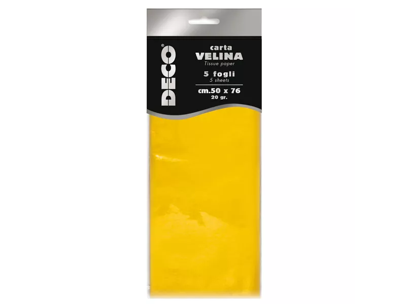 Carta Velina Deco CWR - 50x76 cm - 12283/02 (Giallo Conf. 5)