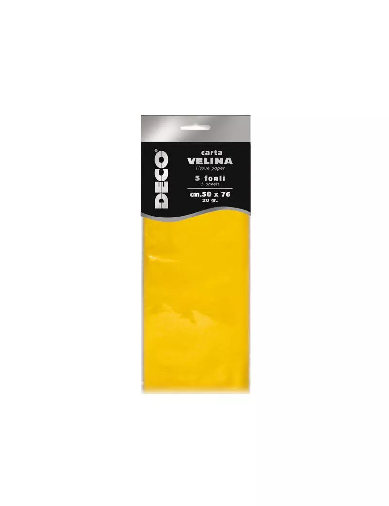 Carta Velina Deco CWR - 50x76 cm - 12283/02 (Giallo Conf. 5) Carta Velina Deco CWR - 50x76 cm - 12283/02 (Giallo Conf. 5)