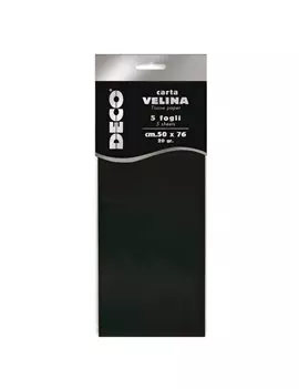 Carta Velina Deco CWR - 50x76 cm - 12283/20 (Nero Conf. 5)