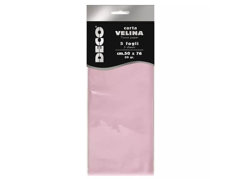 Carta Velina Deco CWR - 50x76 cm - 12283/21 (Rosa Conf. 5) Carta Velina Deco CWR - 50x76 cm - 12283/21 (Rosa Conf. 5)