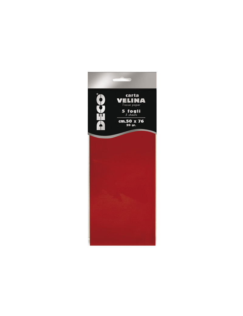 Carta Velina Deco CWR - 50x76 cm - 12283/06 (Rosso Conf. 5)