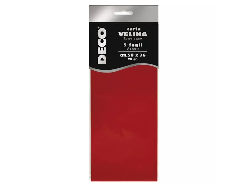 Carta Velina Deco CWR - 50x76 cm - 12283/06 (Rosso Conf. 5) Carta Velina Deco CWR - 50x76 cm - 12283/06 (Rosso Conf. 5)