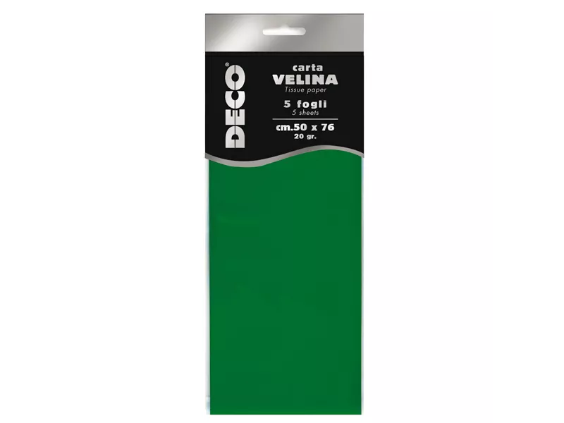 Carta Velina Deco CWR - 50x76 cm - 12283/16 (Verde Chiaro Conf. 5)
