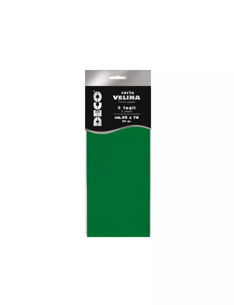 Carta Velina Deco CWR - 50x76 cm - 12283/16 (Verde Chiaro Conf. 5)