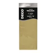 Carta Velina Metallizzata Deco CWR - 50x76 cm - 12455/1 (Oro Conf. 5)