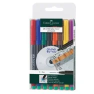 Marcatore Permanente Multimark Faber Castell - Punta Tonda - 0,6 mm - 151309 (Assortiti Conf. 8)