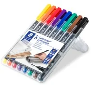 Penna con Punta Sintetica Lumocolor Permanent 317 M Staedtler - Punta Media - 1 mm - 317WP8 (Assortiti Conf. 8)