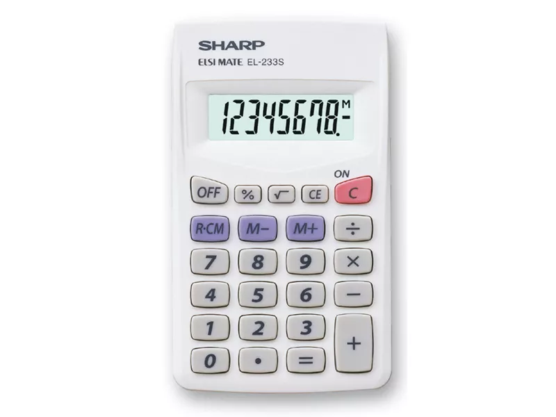 Calcolatrice Tascabile Sharp EL-233SB - EL233SB (Bianco)