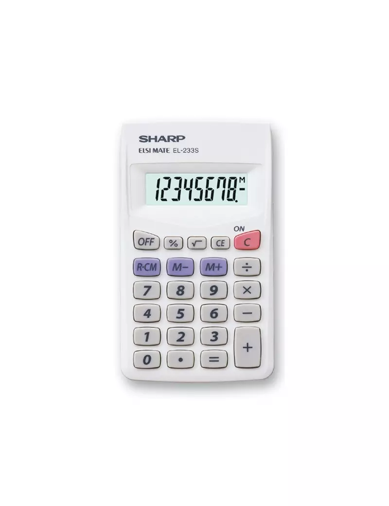 Calcolatrice Tascabile Sharp EL-233SB - EL233SB (Bianco)