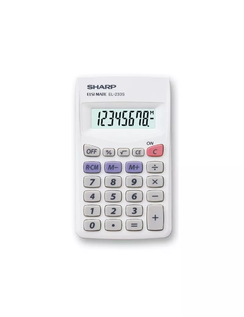 Calcolatrice Tascabile Sharp EL-233SB - EL233SB (Bianco) Calcolatrice Tascabile Sharp EL-233SB - EL233SB (Bianco)