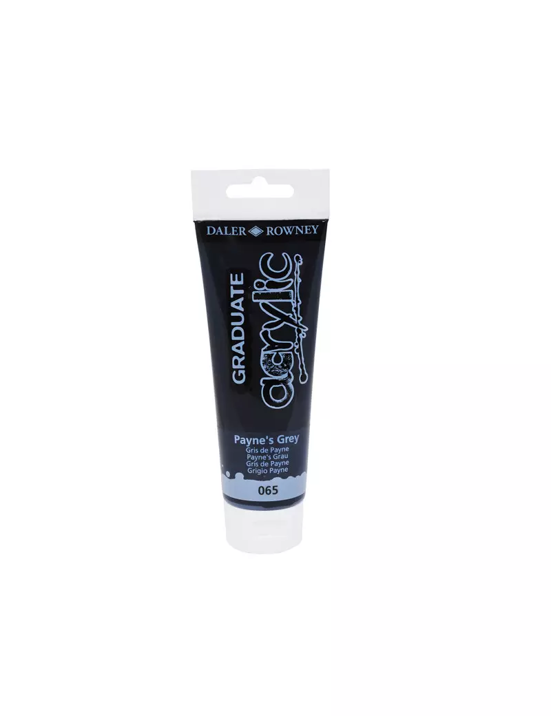 Colore Acrilico Fine Graduate Daler Rowney - 120 ml - D123120065 (Grigio Payne Conf. 3) Colore Acrilico Fine Graduate Daler Rowney - 120 ml - D123120065 (Grigio Payne Conf. 3)