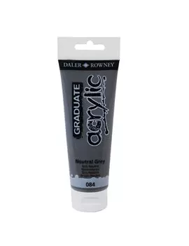 Colore Acrilico Fine Graduate Daler Rowney - 120 ml - D123120084 (Grigio Neutro Conf. 3)