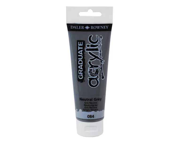 Colore Acrilico Fine Graduate Daler Rowney - 120 ml - D123120084 (Grigio Neutro Conf. 3)