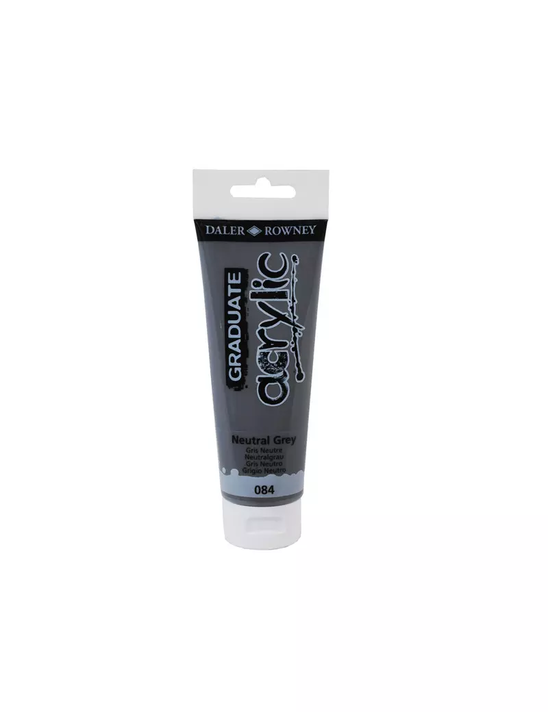 Colore Acrilico Fine Graduate Daler Rowney - 120 ml - D123120084 (Grigio Neutro Conf. 3) Colore Acrilico Fine Graduate Daler Rowney - 120 ml - D123120084 (Grigio Neutro Conf. 3)