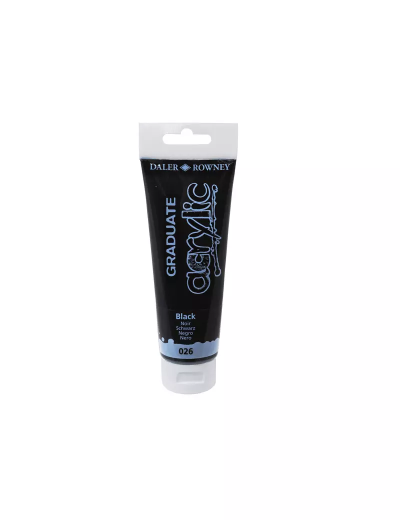 Colore Acrilico Fine Graduate Daler Rowney - 120 ml - D123120026 (Nero Conf. 3) Colore Acrilico Fine Graduate Daler Rowney - 120 ml - D123120026 (Nero Conf. 3)