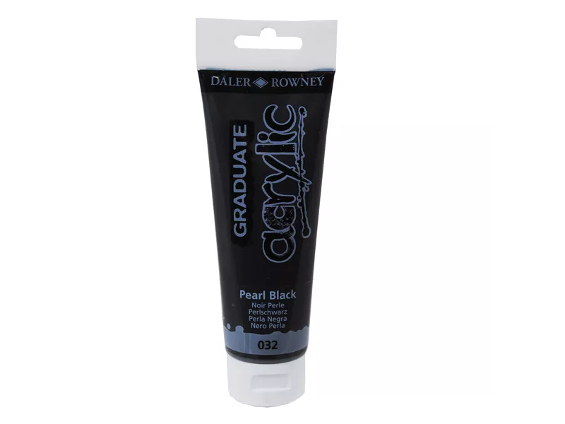 Colore Acrilico Fine Graduate Daler Rowney - 120 ml - D123120032 (Nero Perla Conf. 3)