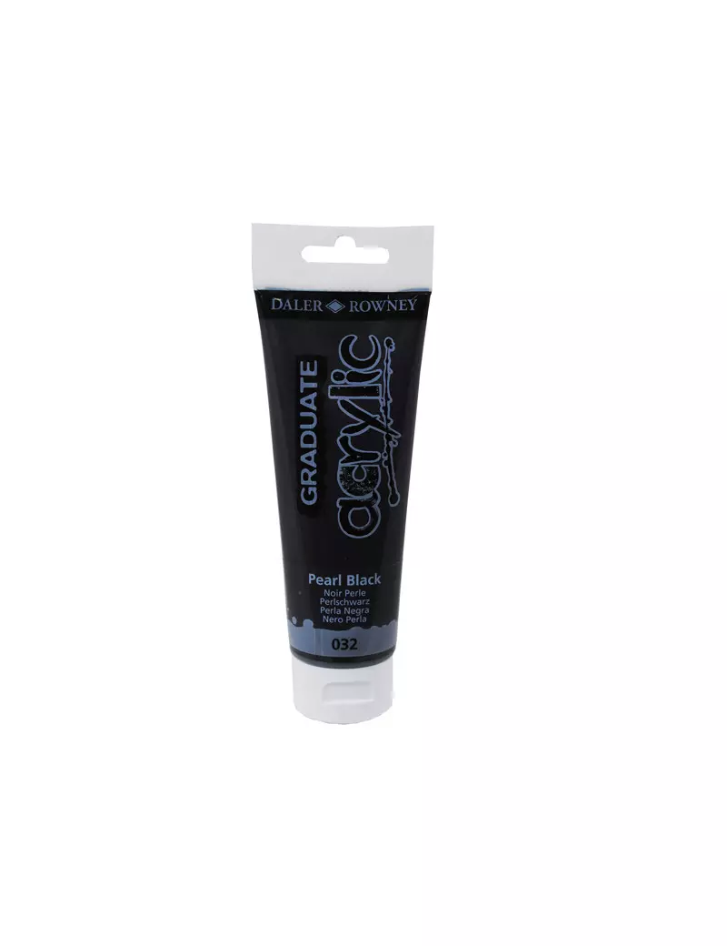 Colore Acrilico Fine Graduate Daler Rowney - 120 ml - D123120032 (Nero Perla Conf. 3) Colore Acrilico Fine Graduate Daler Rowney - 120 ml - D123120032 (Nero Perla Conf. 3)