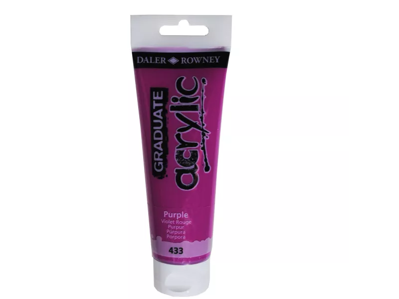 Colore Acrilico Fine Graduate Daler Rowney - 120 ml - D123120433 (Porpora Conf. 3) Colore Acrilico Fine Graduate Daler Rowney - 120 ml - D123120433 (Porpora Conf. 3)