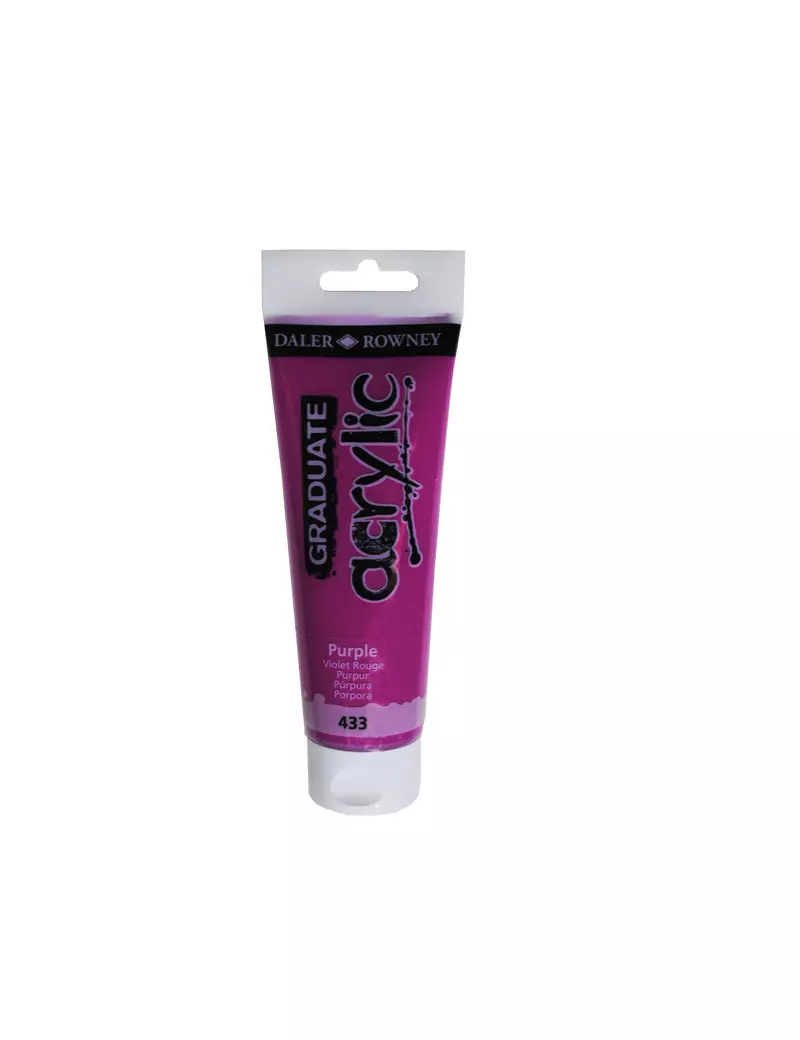 Colore Acrilico Fine Graduate Daler Rowney - 120 ml - D123120433 (Porpora Conf. 3) Colore Acrilico Fine Graduate Daler Rowney - 120 ml - D123120433 (Porpora Conf. 3)