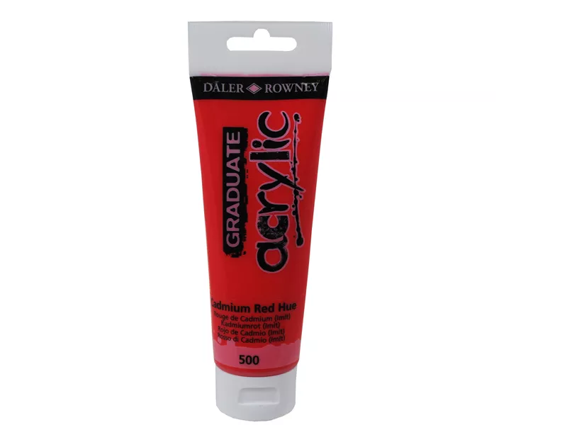 Colore Acrilico Fine Graduate Daler Rowney - 120 ml - D123120500 (Rosso Cadmio Imitazione Conf. 3)