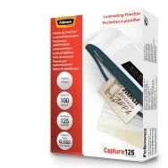 Pouches per Plastificatrici Capture Fellowes - 111x154 mm Lucida - 125 Micron - 5307201 (Trasparente Conf. 100)