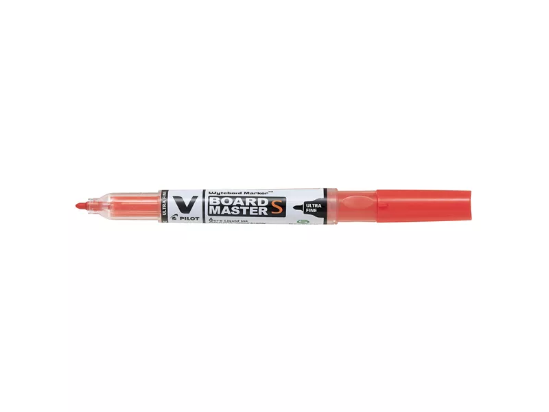 Marcatore per Lavagne V Board Master S Begreen Pilot - Punta Ultra Fine - 0,8 mm - 040377 (Rosso Conf. 10)