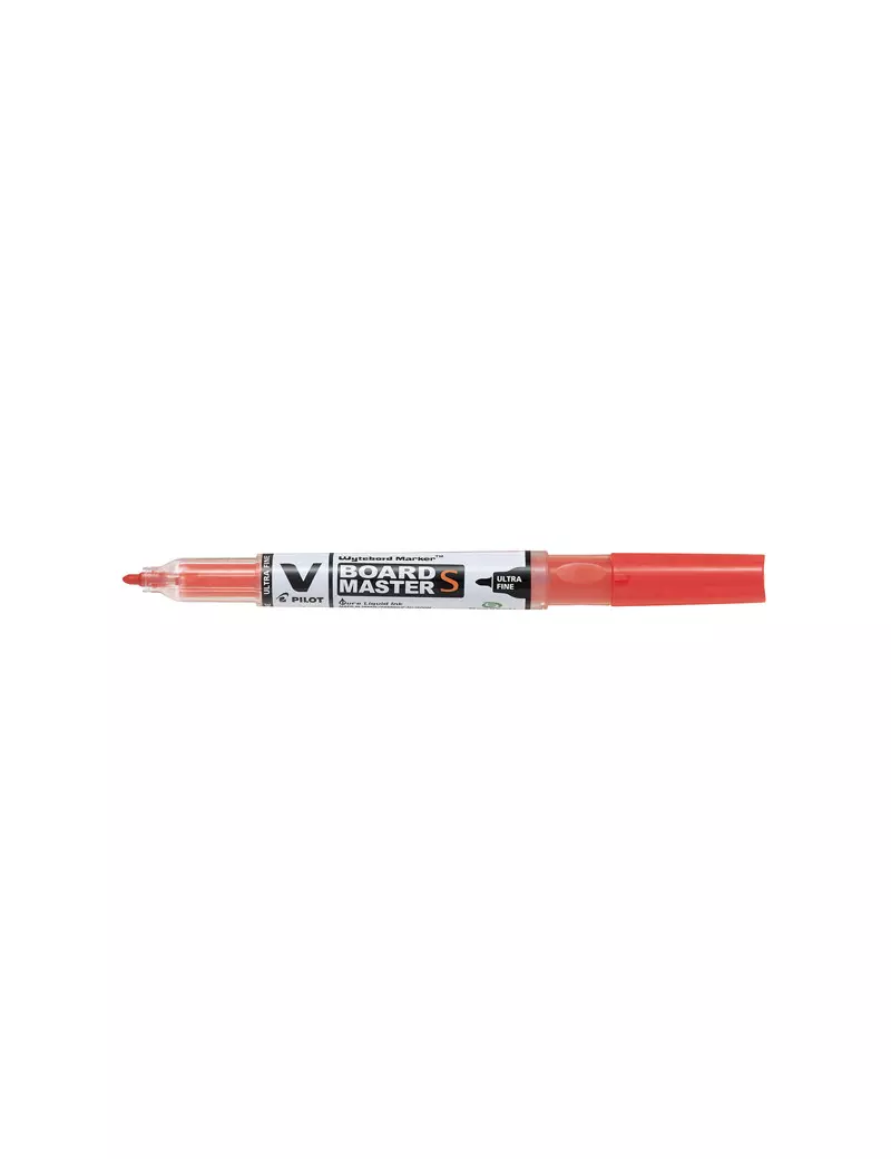 Marcatore per Lavagne V Board Master S Begreen Pilot - Punta Ultra Fine - 0,8 mm - 040377 (Rosso Conf. 10)