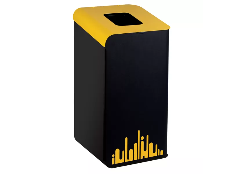 Gettacarte per Raccolta Differenziata Rubik Evo Medial International - 80 Litri - 789296 (Giallo)