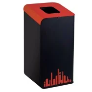 Gettacarte per Raccolta Differenziata Rubik Evo Medial International - 80 Litri - 789297 (Rosso)