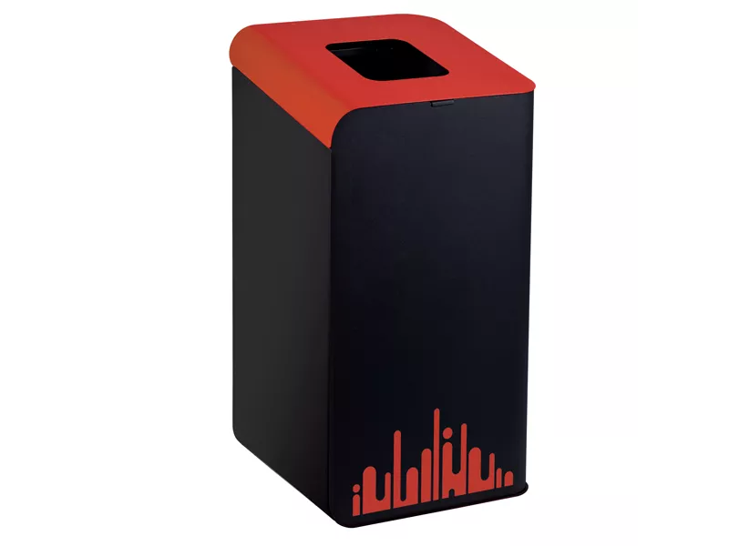 Gettacarte per Raccolta Differenziata Rubik Evo Medial International - 80 Litri - 789297 (Rosso)