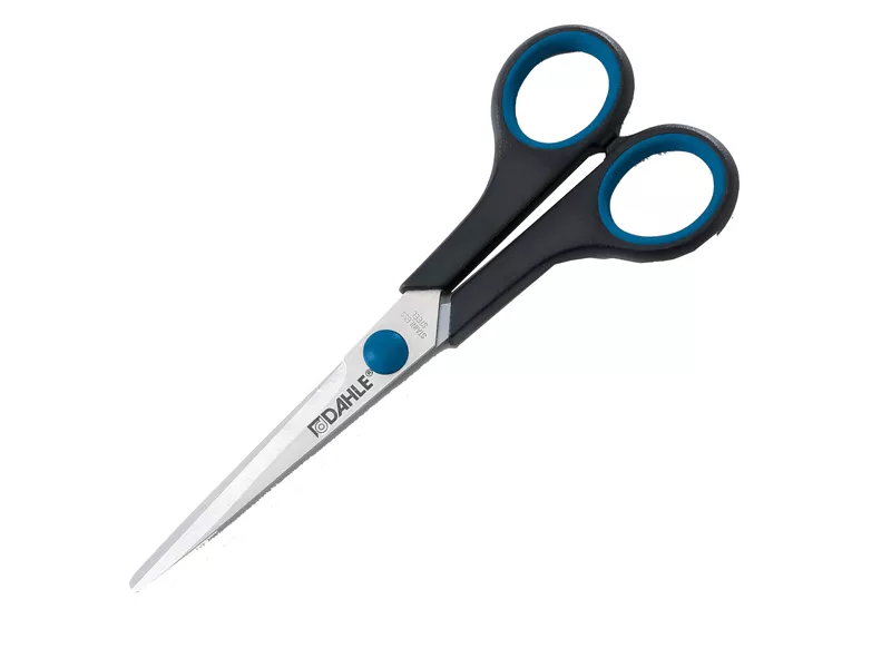 Forbici Comfort Grip Dahle - 18 cm - R054407 (Blu e Grigio)