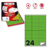 Etichette Adesive Markin - A4 - 70x36 mm - X210C500FVE (Verde Fluo Conf. 100)