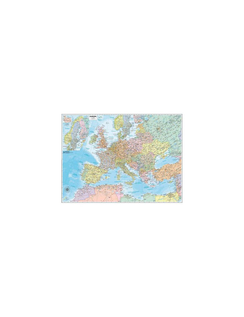 Carta Geografica Murale Belletti - 131x97 cm - M03PL/07 (Europa)