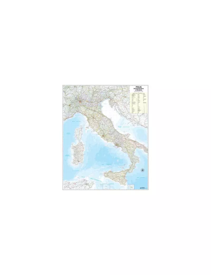 Carta Geografica Murale Belletti - 98x119 cm - M08PL/07 (Italia)