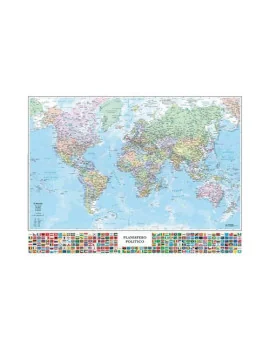Carta Geografica Murale Belletti - 131x97 cm - M09PL/07 (Mondo)