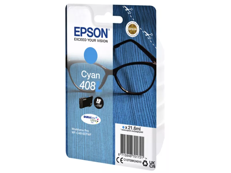 Cartuccia Originale Epson T09K240 408L (Ciano 21.6 ml) Cartuccia Originale Epson T09K240 408L (Ciano 21.6 ml)