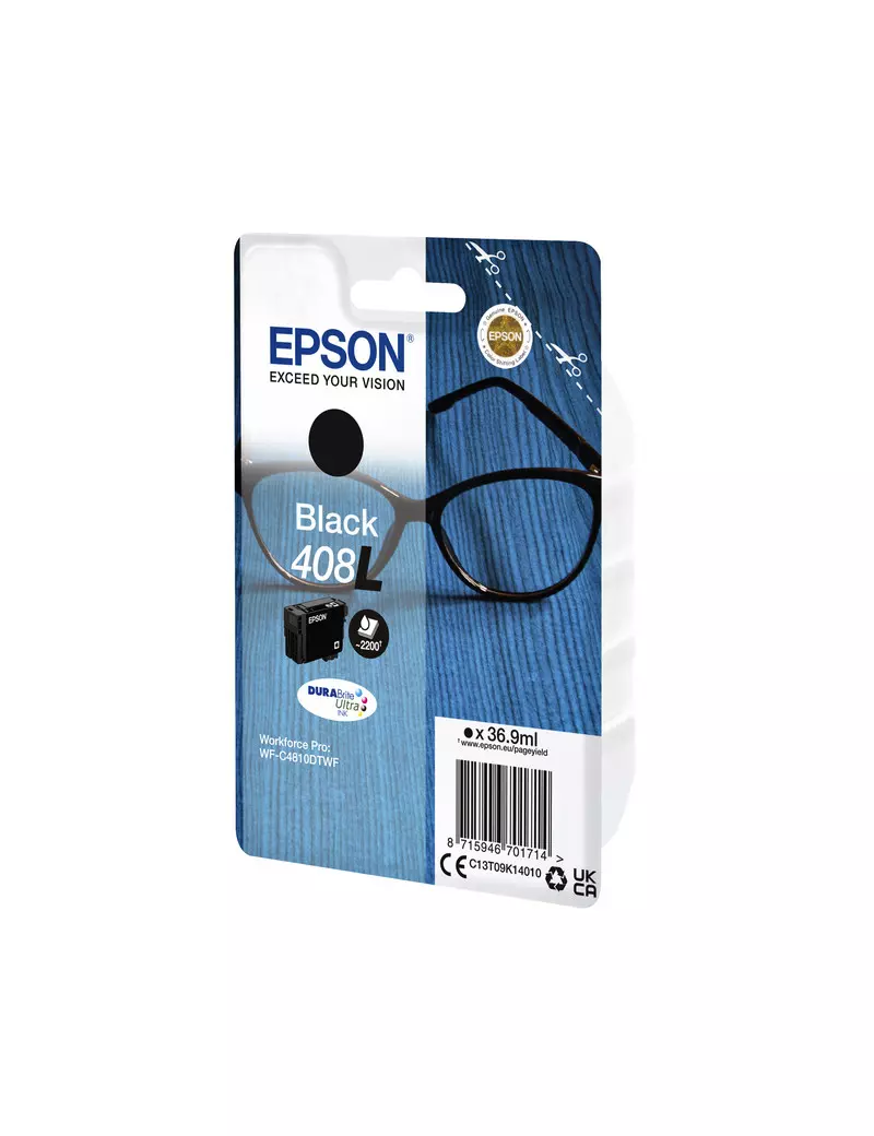 Cartuccia Originale Epson T09K140 408L (Ciano 36.9 ml) Cartuccia Originale Epson T09K140 408L (Ciano 36.9 ml)